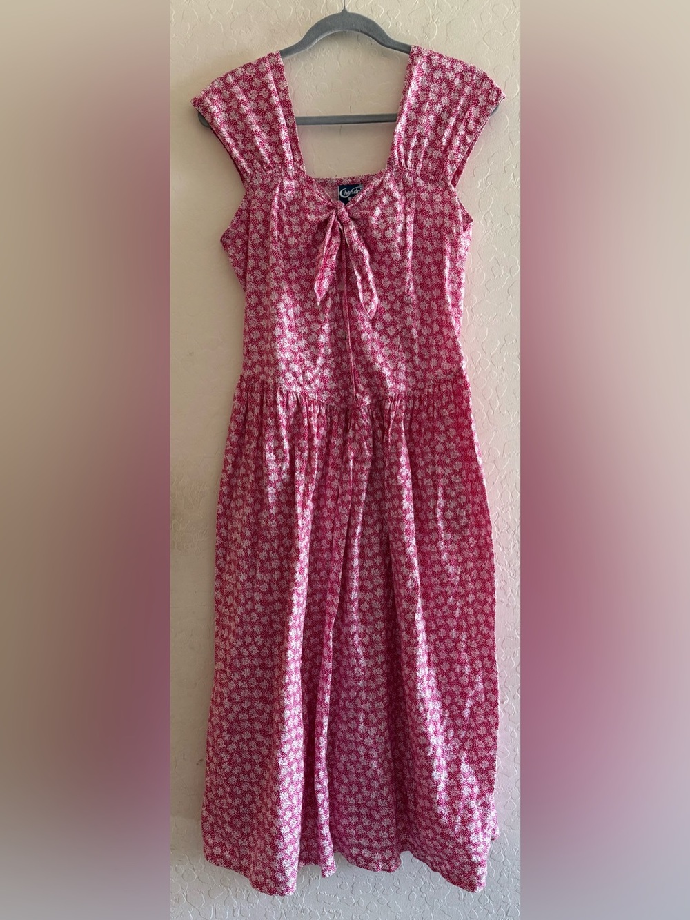 Chandni, medium, 100% cotton floral print sundress with tie-front bodice